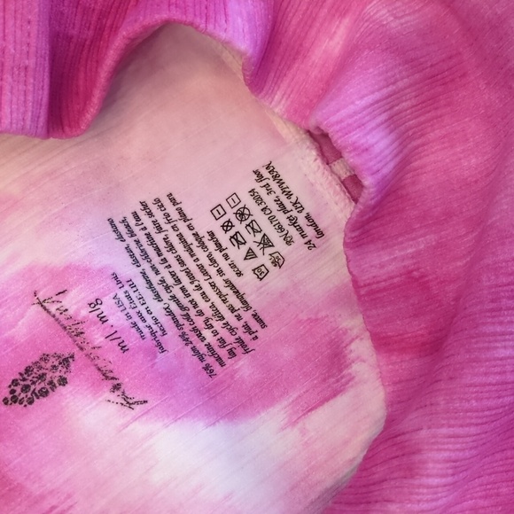 Free People Movement Good Karma tie dye high rise pink yoga 7/8  leggings M/L - Picture 8 of 8